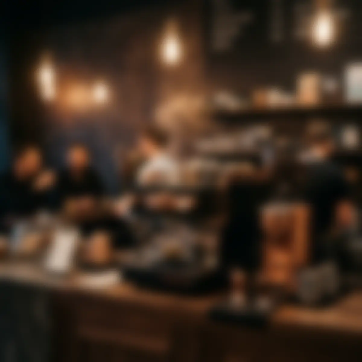 Premium coffee bar atmosphere